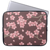 Rosa Brown-Kirschblüte Laptopschutzhülle (Vorderseite)