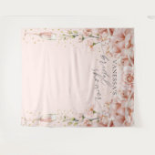 Rosa Brunch & Bubbly Brautparty Wandteppich (Vorderseite (Horizontal))