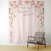 Rosa Brunch & Bubbly Brautparty Wandteppich (Beispiel)