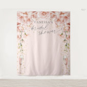 Rosa Brunch & Bubbly Brautparty Wandteppich (Vorderseite)