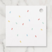 Rosa Brunch mit Babydusche Geschenkanhänger (Rückseite)