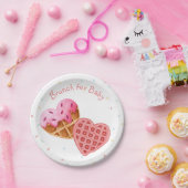 Rosa Brunch mit Babydusche Pappteller (Party)