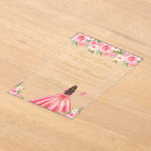 Rosa Brünette Haare Princess 16 . Geburtstag Acryleinladungen (Ablage )