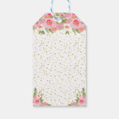 Rosa Brünettes Haar Girl Happy Geburtstag Geschenkanhänger (Rückseite)