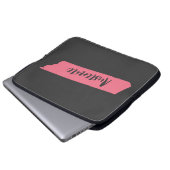 Rosa Brush Austenit Laptopschutzhülle (Vorne Knopf)