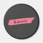 Rosa Brush Austenit Magnet (Vorne)