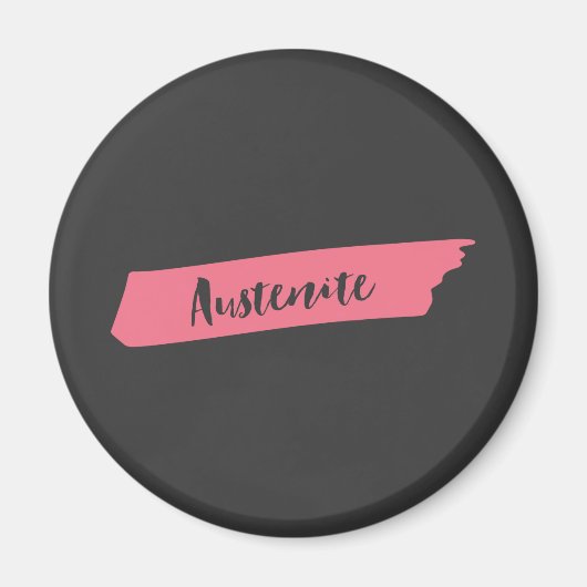 Rosa Brush Austenit Magnet (Vorne)