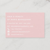 Rosa Brushstroke-u. Visitenkarte (Rückseite)