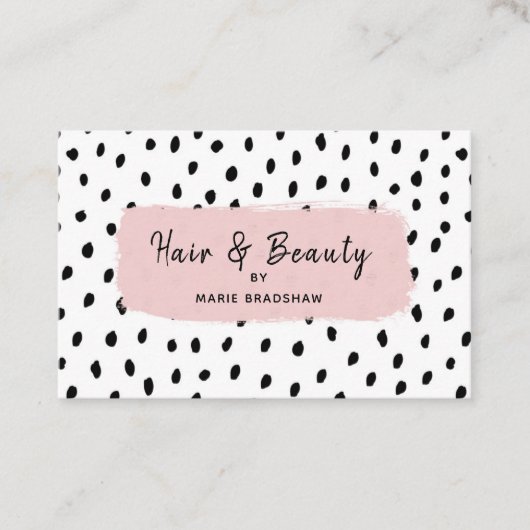 Rosa Brushstroke-u. Visitenkarte (Vorderseite)