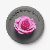 Rosa Brust Überlebendes Party Pappteller (Vorderseite)