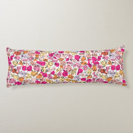 rosa Brustdesign Seitenschläferkissen (Rückseite)