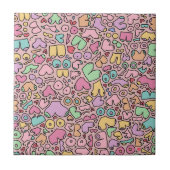 Rosa Brüste populäre lustige Muster Fliese (Vorderseite)