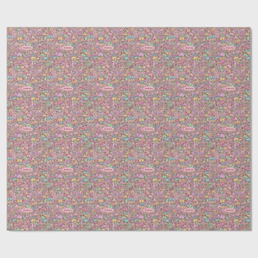 Rosa Brüste populäre lustige Muster Geschenkpapier (Flach)