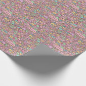 Rosa Brüste populäre lustige Muster Geschenkpapier (Ecke)