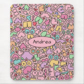 Rosa Brüste populäre lustige Muster Mousepad (Vorne)