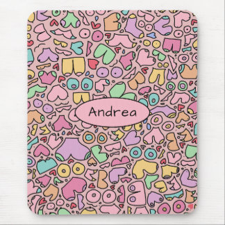 Rosa Brüste populäre lustige Muster Mousepad