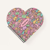 Rosa Brüste populäre lustige Muster Notizblock (Vorderseite)