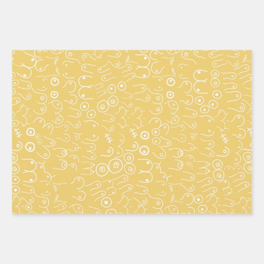 Rosa Brustfolie Geschenkpapier Set (Vorderseite 2)