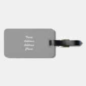 Rosa Brustkrebs-Band-Silber-Glitzer-Blick Gepäckanhänger (Rückseite horizontal)