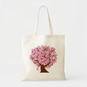 Rosa Brustkrebs-Baum Budget-Tasche Tragetasche (Vorne)