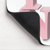 ROSA Brustkrebs-Bewusstsein Mousepad (Ecke)