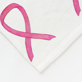 Rosa Brustkrebs-Bewusstsein Ribbon Fleece Blanket (Ecke)