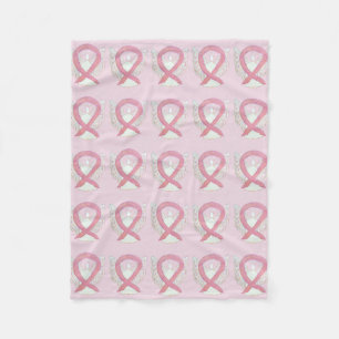 Rosa Brustkrebs-Bewusstsein Ribbon Fleece Blanket