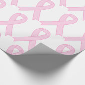 Rosa Brustkrebs-Bewusstseinsband Geschenkpapier (Ecke)