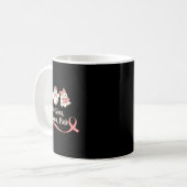 Rosa Brustkrebs Krieger Niedlich Groovy Ghost Hall Kaffeetasse (Vorderseite Links)