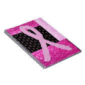 Rosa Brustkrebs-Lesefeld Notizblock (Rechte Seite)