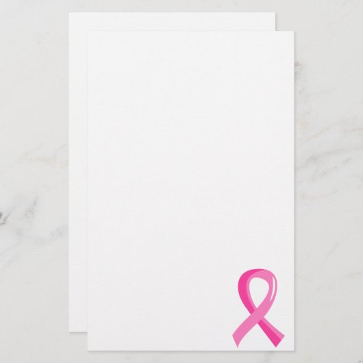 Rosa Brustkrebs Schleife 3 Briefpapier (Vorne/Hinten)