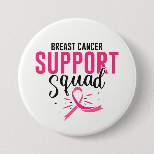 Rosa Brustkrebs Schleife Button-Button Button (Vorderseite)