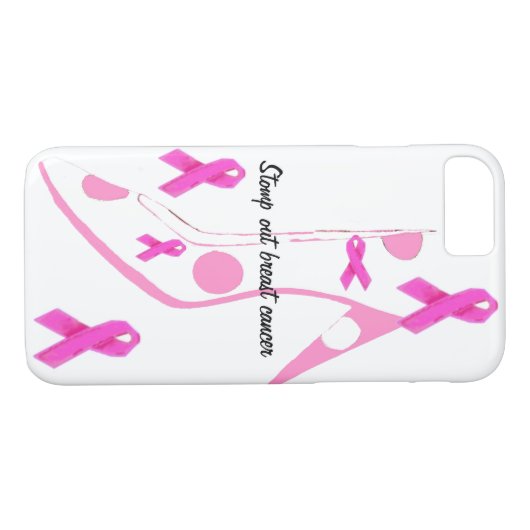 Rosa Brustkrebs Schleife Case-Mate iPhone Hülle (Rückseite (Horizontal))