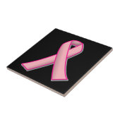 Rosa Brustkrebs Schleife Fliese (Seite)