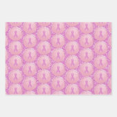 Rosa Brustkrebs Schleife Geschenkpapier Set (Vorderseite 2)