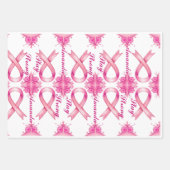 Rosa Brustkrebs Schleife Geschenkpapier Set (Vorderseite 2)