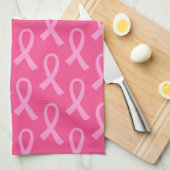 Rosa Brustkrebs Schleife Geschirrtuch (Viertel Falte)