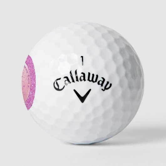 Rosa Brustkrebs Schleife Golf Balls Golfball (Logo)