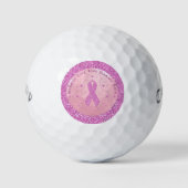 Rosa Brustkrebs Schleife Golf Balls Golfball (Vorderseite)