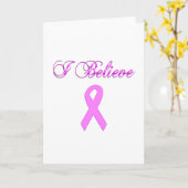 Rosa Brustkrebs Schleife Karte (Gelbe Blume)