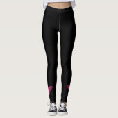 Rosa Brustkrebs Schleife Leggings (Vorderseite)