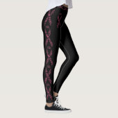Rosa Brustkrebs Schleife Liebe Glaube Heilung Schw Leggings (Rechts)