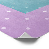 Rosa Brustkrebs Schleife Lila/Aquamarines Poster (Ecke)