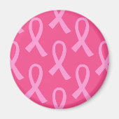 Rosa Brustkrebs Schleife Magnet (Vorne)