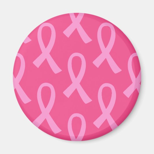Rosa Brustkrebs Schleife Magnet (Vorne)