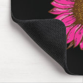 Rosa Brustkrebs Schleife mit Unrecht Mousepad (Ecke)