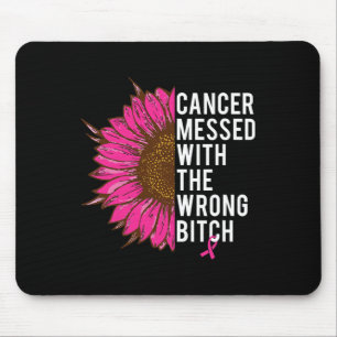 Rosa Brustkrebs Schleife mit Unrecht Mousepad