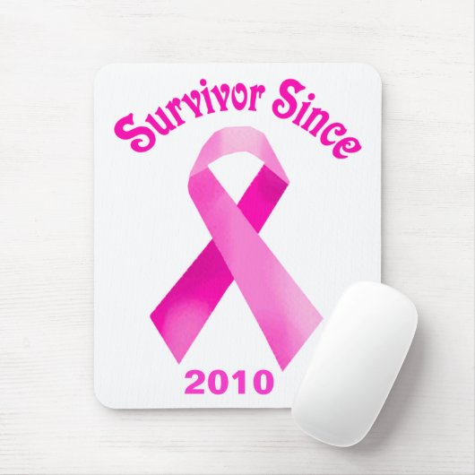 Rosa Brustkrebs Schleife Mousepad (Mit Mouse)