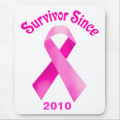 Rosa Brustkrebs Schleife Mousepad (Vorne)