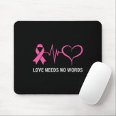 Rosa Brustkrebs Schleife Mousepad (Mit Mouse)